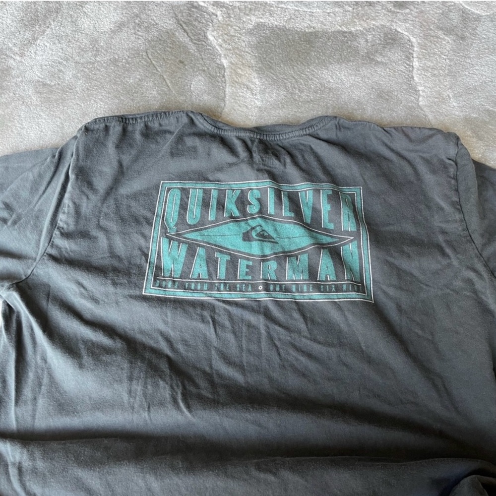 Men's Gray QuikSilver XXL T-Shirt - Picture 4 of 5